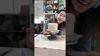 i made a ceramic JELLYCAT CAKE 🍰🍓🤩 pottery ceramics jellycat hobby [upl. by Nuris]