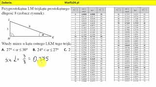 Zadanie 14 Matura 2018 matematyka Wyznacz miarę kąta  MatFiz24pl [upl. by Barra]