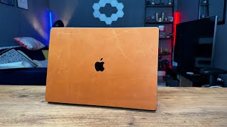 dBrand Real Tan Leather Skin for Macbook  Worth it [upl. by Jerome974]