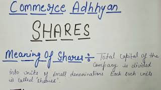 What Is Shares  Meaning of Shares  Types Of Shares  Kinds Of Shares [upl. by Aneger]