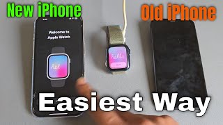 How to transfer Apple Watch to new iPhone wihout losing Data 2024 Guide [upl. by Pierpont698]