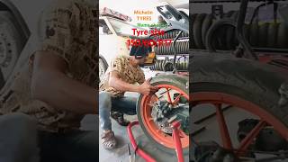 Michelin TYRES NS200 UPGRADE 15060R17 ns200 bikelife bike ktm duke [upl. by Atinuj]