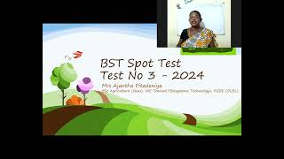 Biosystems Technology  Spot Test  Spot Test No 3  2024 [upl. by Okomot619]