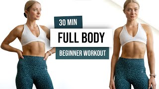 30 MIN FULL BODY HIIT Workout For Beginners  No Equipment No Repeat Home Workout [upl. by Dragon]