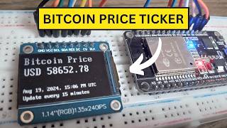 I built a bitcoin price ticker using an ESP32 [upl. by Leandro842]