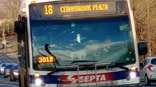 SEPTA Route 18 7422 2015 Nova Artic [upl. by Jamin]