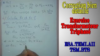 Exercice 1 Transformateur Triphasé avec correction bien détaillé DARIJA [upl. by Haleemaj]