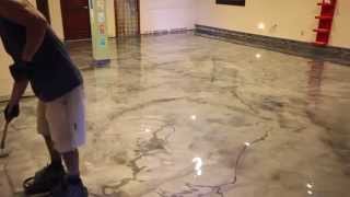 Creative Metallic Epoxy Installation  Metallic Epoxy Floor [upl. by Most]