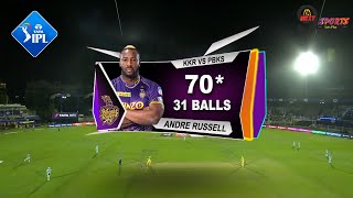 KKR vs PBKS RUSSELL 70 RUNS 31 BALLS 8 SIXES HIGHLIGHTS 2022  KOLKATA vs PUNJAB HIGHLIGHTS [upl. by Eclud]