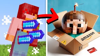 If I Die I Buy Illegal Minecraft Items in REAL LIFE [upl. by Yaluz]