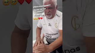 MASSAGISTA DO CORINTHIANS SE EMOCIONA COM FÁBIO SANTOS [upl. by Cherin]