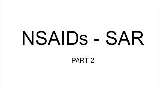 PharmD 5th Prof Medicinal Chemistry NSAIDs  SAR Part 2 [upl. by Etiam]