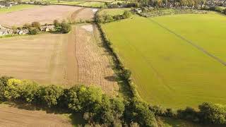 Evenlode Natural Flood Management Project Littlestock Brook Drone flight after flood [upl. by Anhaj]