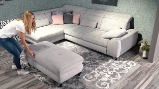 Verstellbares Ecksofa mit StauraumHocker  SO 3400 von set one by Musterring [upl. by Nikolia]