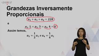 Matemática Básica  Grandezas Diretamente e Inversamente Proporcionais LIBRAS [upl. by Tacye248]