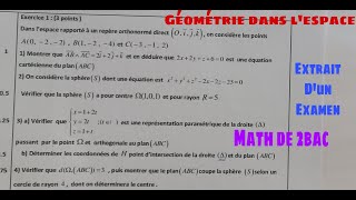 geometrie dans lespacemath de 2 bac [upl. by Nadda574]