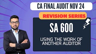 SA 600 Revision I CA Final Audit Nov 24 Exams  CA Rakesh Sarediya [upl. by Cusack]