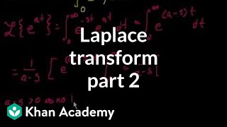 Laplace transform 2  Laplace transform  Differential Equations  Khan Academy [upl. by Perlman]