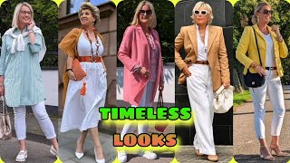 fashions for over 60 female ✨ elegant dressing for women over 60 [upl. by Hsetih907]