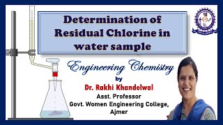 Determination of Residual chorine [upl. by Ebbarta]