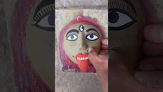 Clay art work idol making kalikalika face making 🔥🔥 Dont meesh kali short [upl. by Zonda]