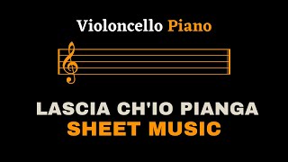 Handel  Lascia Chio Pianga  Violoncello and Piano Sheet MusicFull Score [upl. by Nehepts]