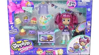 Shopkins Season 7 Join the Party Shoppies Doll Tippys Tea Party Unboxing Review [upl. by Daveta]