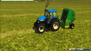 FS13 silage Baling [upl. by Enelam]