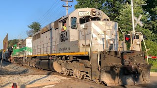 WampLE 291 with SD402s 6984 6350 and 7022 at N Castle Ave on 82823 [upl. by Esorylime719]