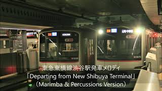 東急東横線渋谷駅 発車メロディ 「Departing from New Shibuya Terminal」（Marimba amp Percussion arrangement） [upl. by Salisbarry117]