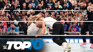 Top 10 WrestleMania SmackDown moments WWE Top 10 April 5 2024 [upl. by Barn821]