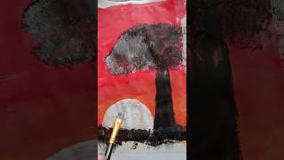 Moonlight painting with poster colours shorts art painting [upl. by Eliezer]