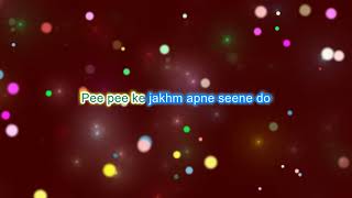 MUJHKO PEENA HAI PEENE DO VIDEO LYRICS KARAOKE [upl. by Dunkin]