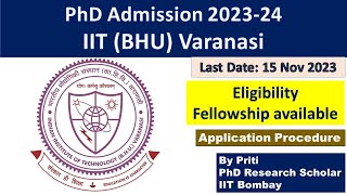 IIT BHU PhD Admission 2023  PhD Admission 2023 [upl. by Lou]