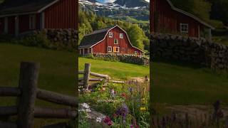 Housebarn  Classic Red Barn  Gambrel Roof housedesign homearchitecture shortsfeed [upl. by Oesile]