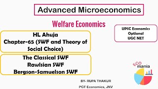 Rawlsian Social Welfare Function Bergson Samuelson SWF UGC NET Economics Optional [upl. by Glaab]