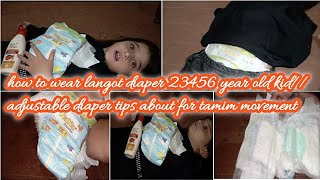 how to wear langot diaper 23456 year old kidadjustable diaper tips about for tamim movement [upl. by Shandra295]