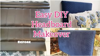 HOW TO COVER AND UPGRADE OLD HEADBOARD  BEGINNER FRIENDLY amp Cheap DIY 🇿🇦 [upl. by Salb]