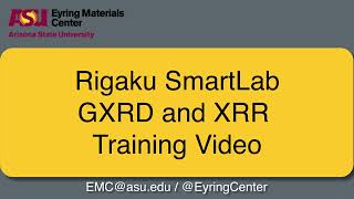 Rigaku SmartLab training video to so GXRD and XRR [upl. by Leverett]