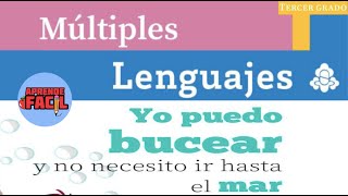 quotYo puedo bucear y no necesito ir hasta el marquot Múltiples lenguajes 3er grado Audiolibro [upl. by Kyd]