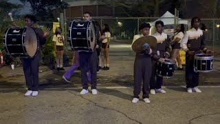 Baltimore Recreation Percussion Mighty Marching Cougars 2024 Mardi Gras Parade Mobile Alabama [upl. by Jenkins133]