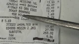 00073 Short Costco Receipt [upl. by Hake]