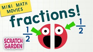 Fractions  Mini Math Movies  Scratch Garden [upl. by Lemar552]