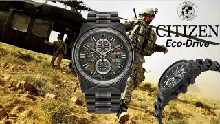 Citizen Nighthawk EcoDrive Chronograph Green Camo Dial Watch  Model CA080553X [upl. by Cogn]