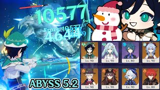 Venti wants to build a snowman in 52 Abyss floor 12  Genshin Impact [upl. by Alleiram458]