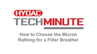 How to choose the micron rating for a filter breather new [upl. by Guevara115]