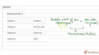 Apoenzyme is [upl. by Ananna858]