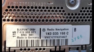 Radiocode VW MFD MFD II Radio Code  For all VW models RNS 510 RNS 315 [upl. by Noma]