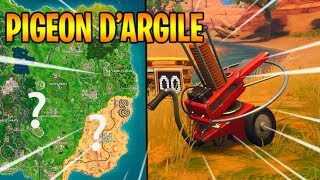 FORTNITE OBTENIR UN SCORE DE 3 POINTS À DIFFÉRENTS STANDS DE TIRS DE PIGEON DARGILE [upl. by Lienahs]