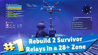 Rebuild 2 Survivor Relays in Successfull Mission in a 28 Zone Save the World Fortnite [upl. by Kizzee]